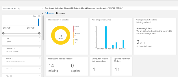 OMS Software update status