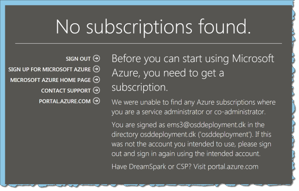 windowsazure portal
