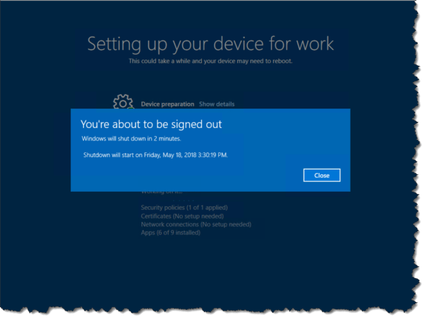 Enrollment Status Page (Preview) - WDAG 00