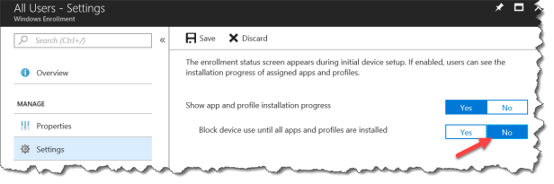 Intune Enrollment Status Page (Preview) - 04a