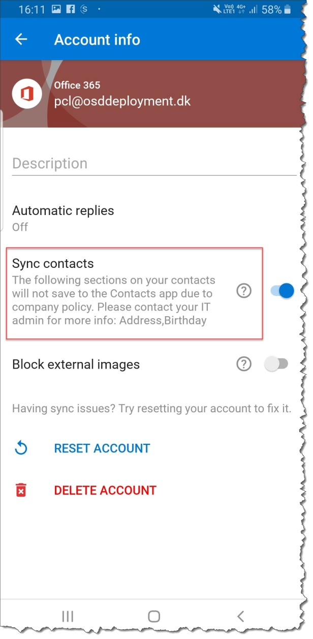 Intune MAM and Outlook settings - 06