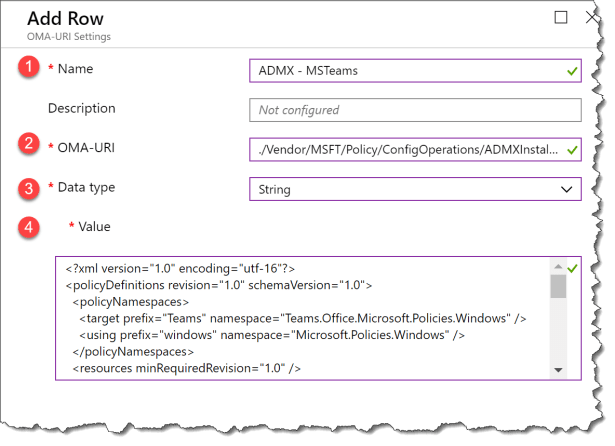 Teams policy with Intune - 04