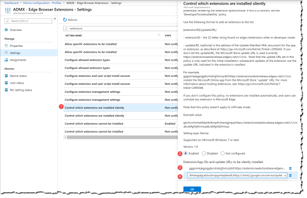 Mange Edge browser extensions with Intune - 14