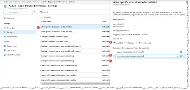 Mange Edge browser extensions with Intune - 15