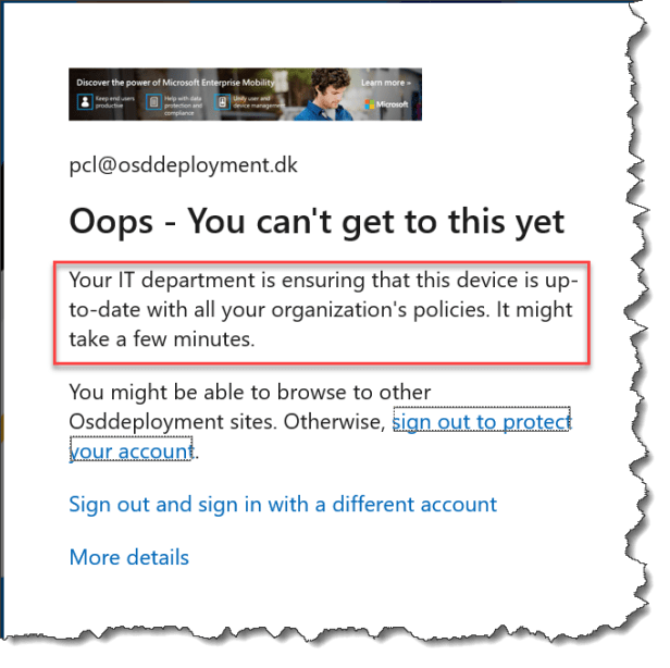 User expirence non complaint