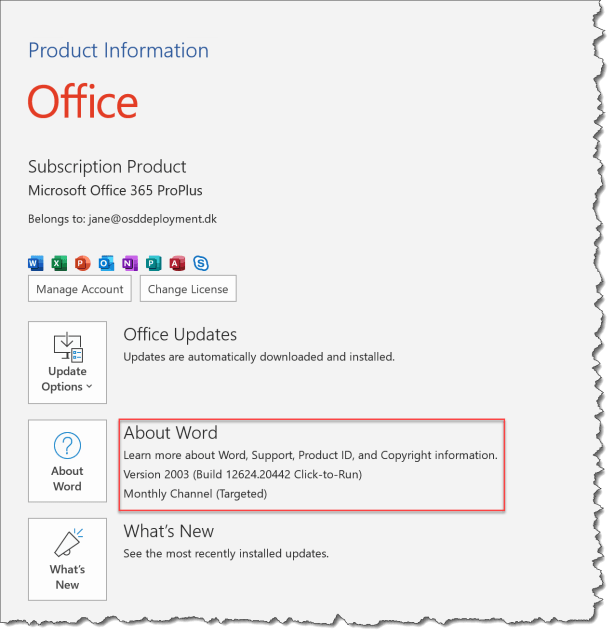 Change Offie 365 Channel from Intune - 01